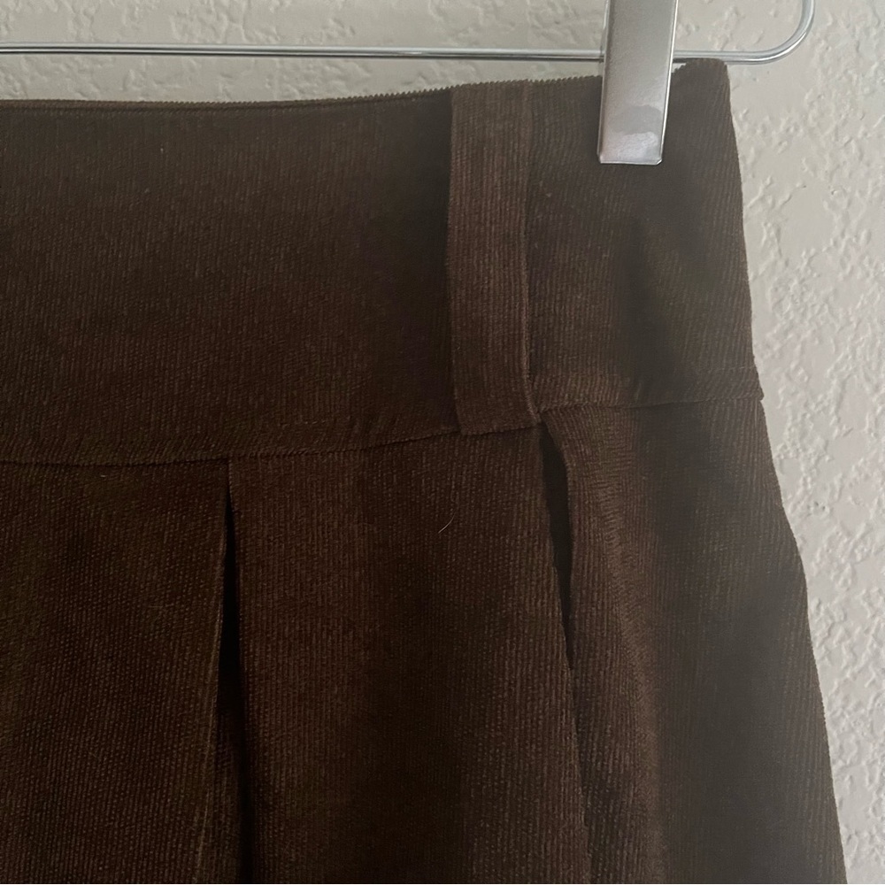 SHEIN Brown Cord Pleated Mini Skirt Extra Small / 2 - Picture 6 of 11
